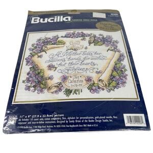 Bucilla Vintage Counted Cross Stitch Kit Mother's Heart New Flaw
